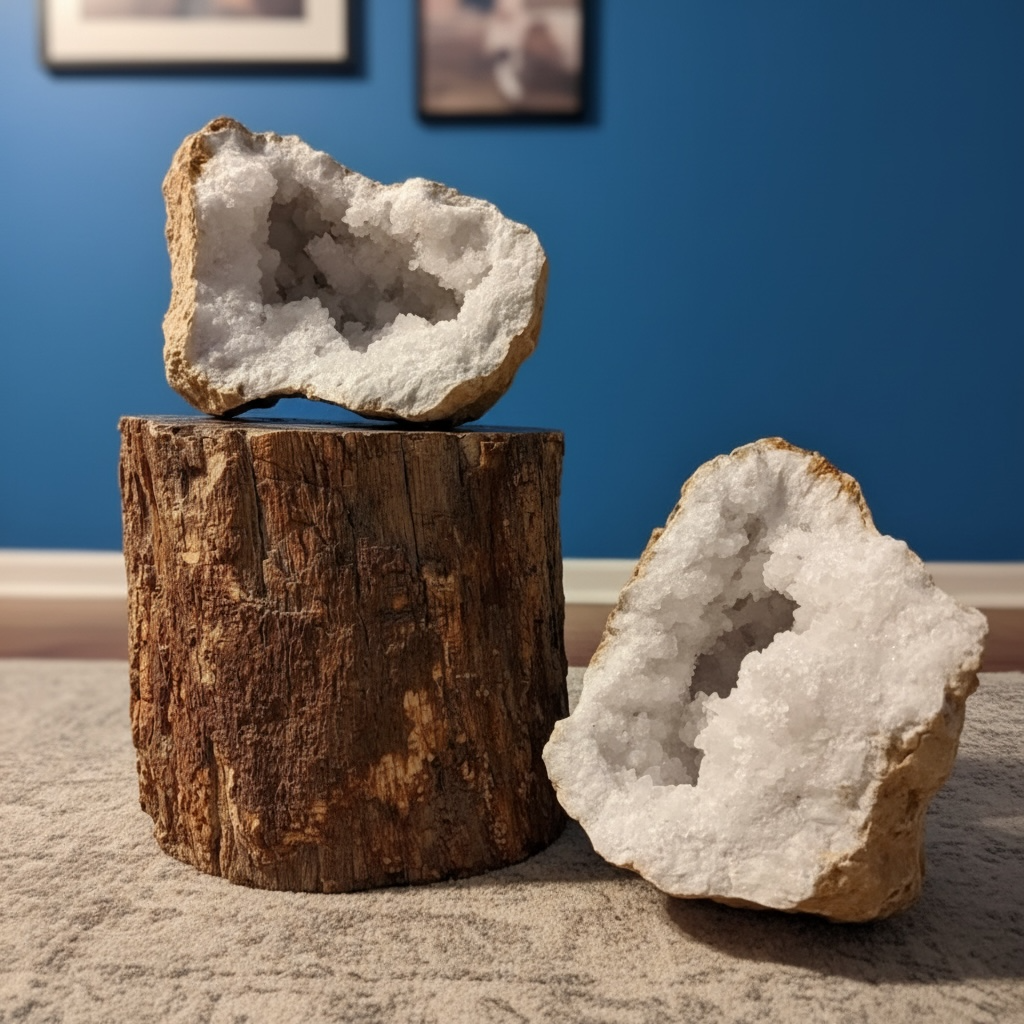 XL Quartz Crystal Geode Pair 14.45kg #7