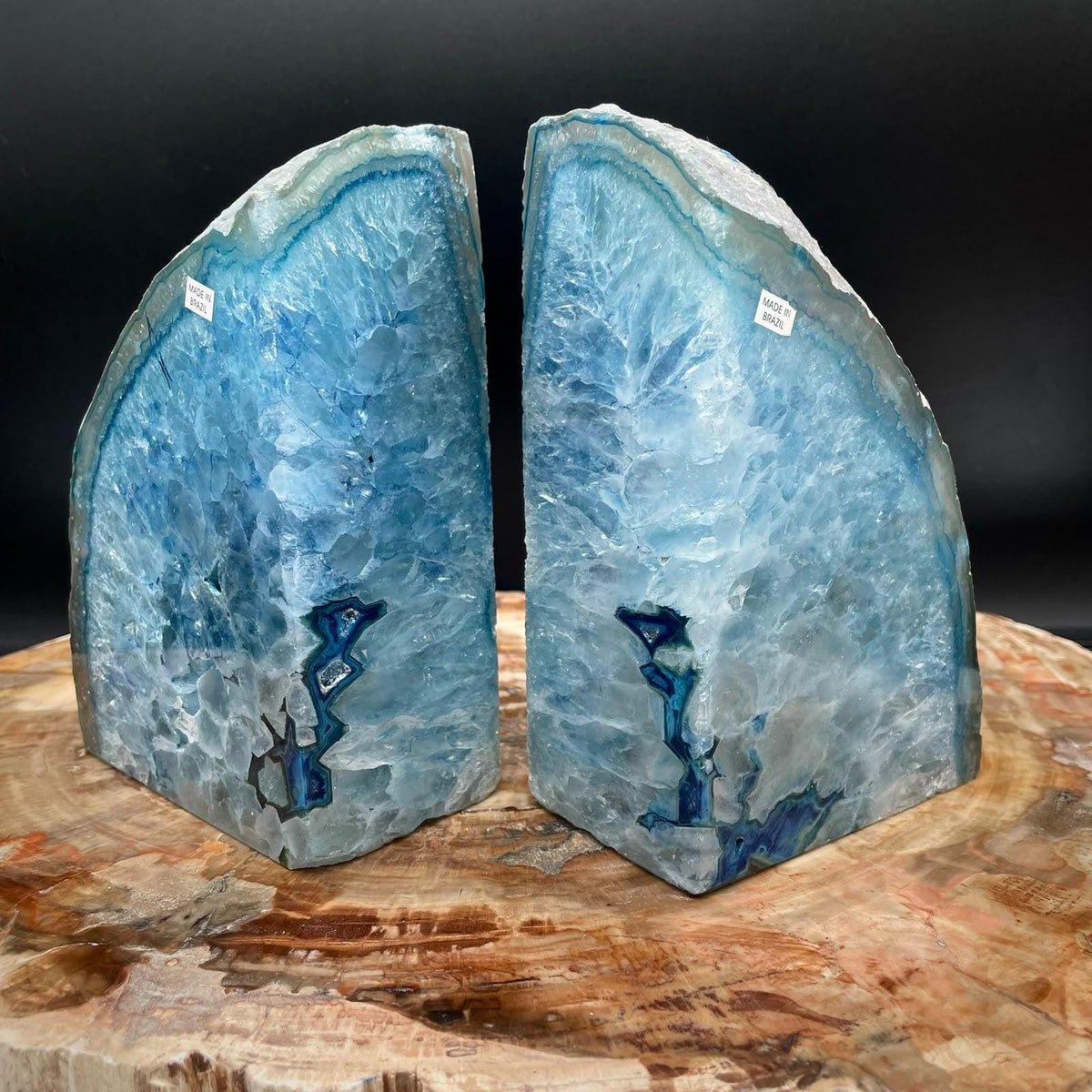 Agate bookends for a new home