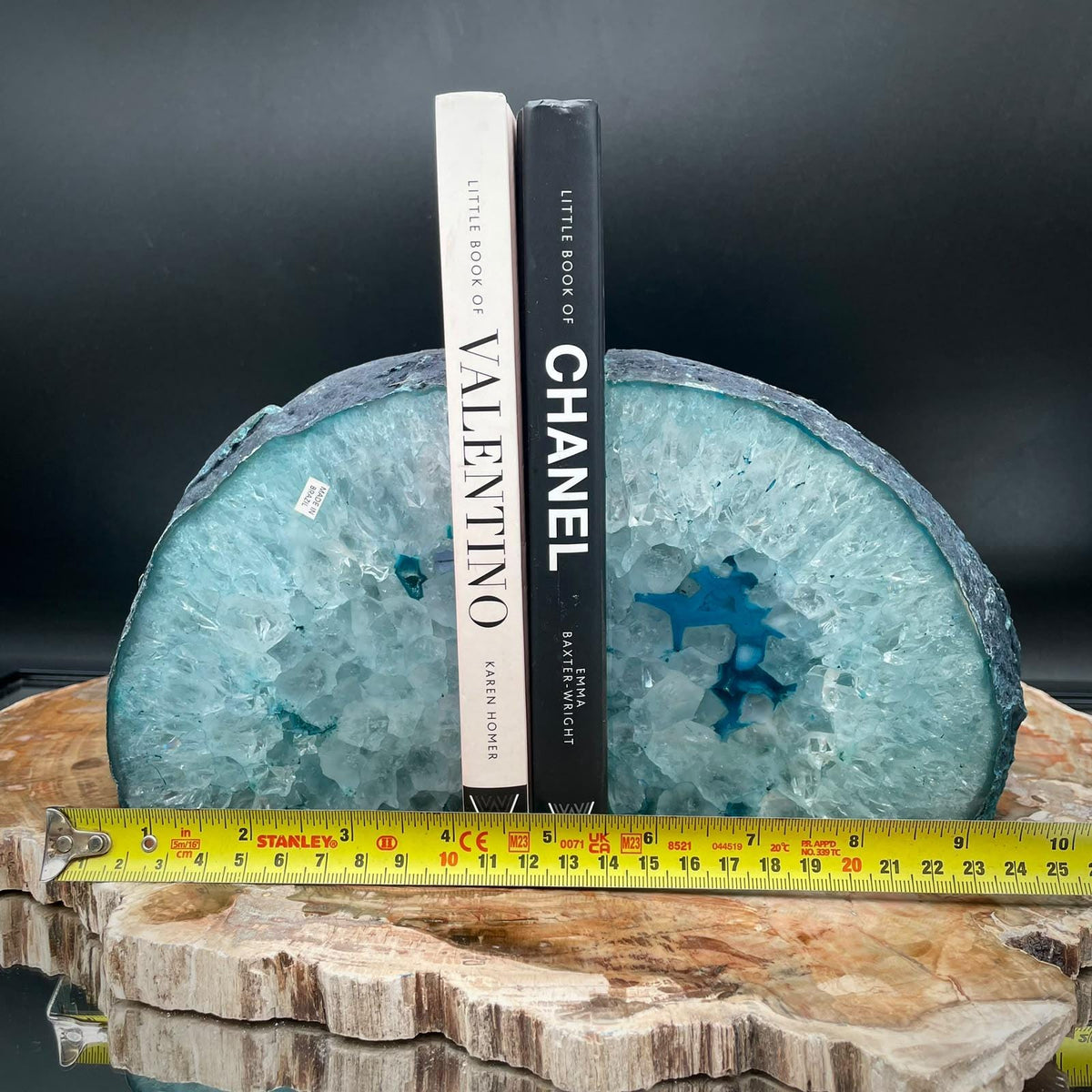 Natural Agate bookends as a gift for readers