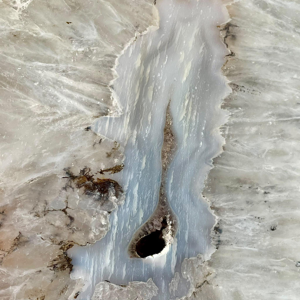 Large Agate crystal slice for coffee table styling