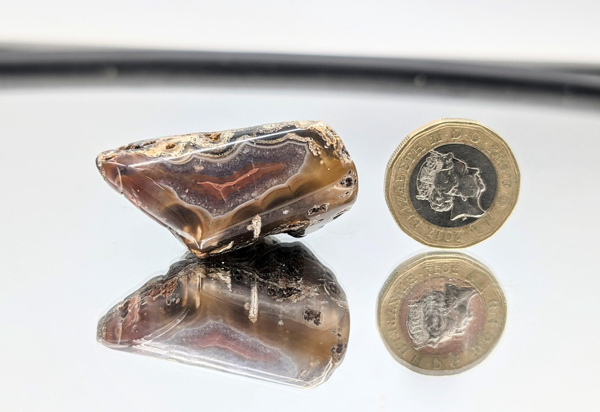 polished agate tumble stone sourced from Malawi.