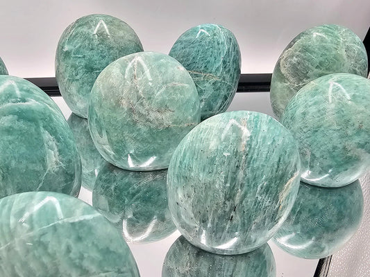 Amazonite Crystal Freeform with vibrant color, hand-polished from Madagascar.