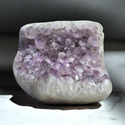 Premium polished Amethyst cluster from Brazil for collectors.