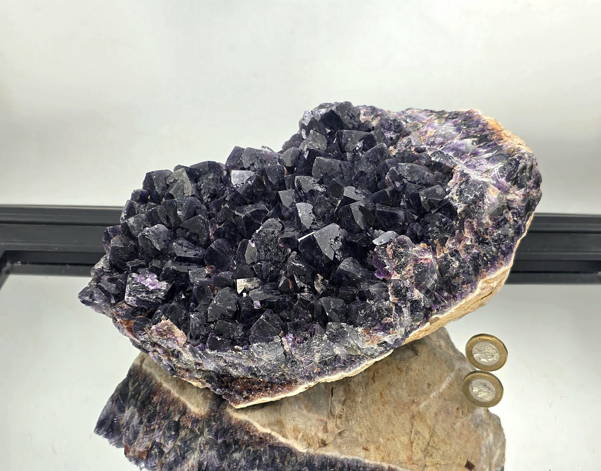 XL amethyst cluster crystal sourced from Zambia’s Mapatizya mines.
