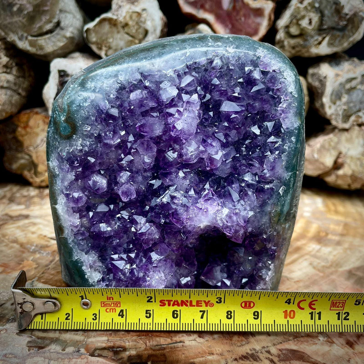 Natural Amethyst crystal geode for interior decor
