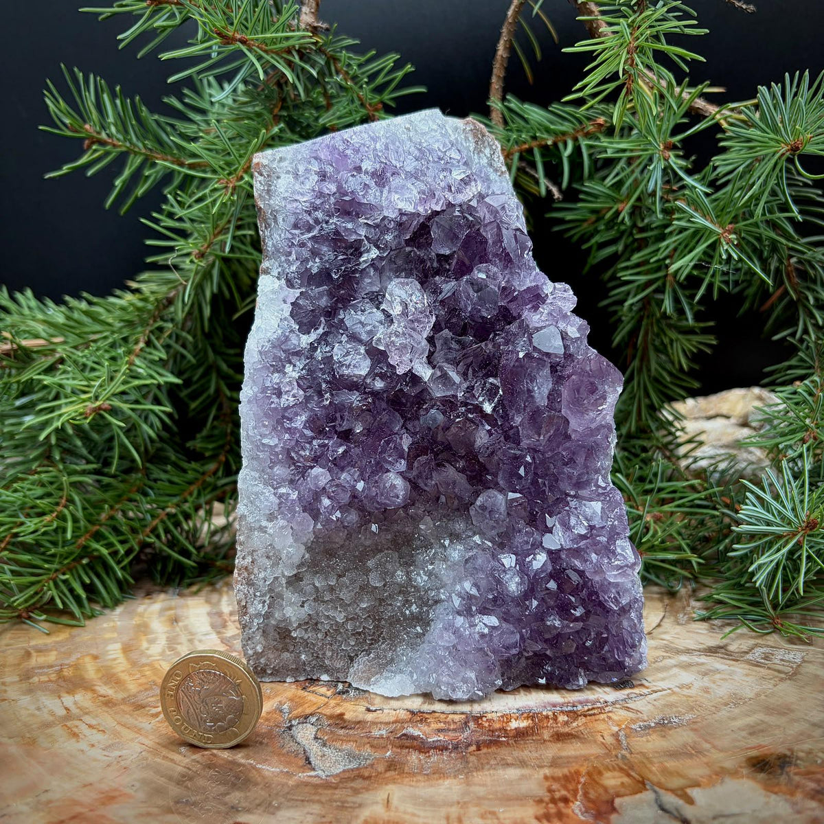 Amethyst crystal for interior design