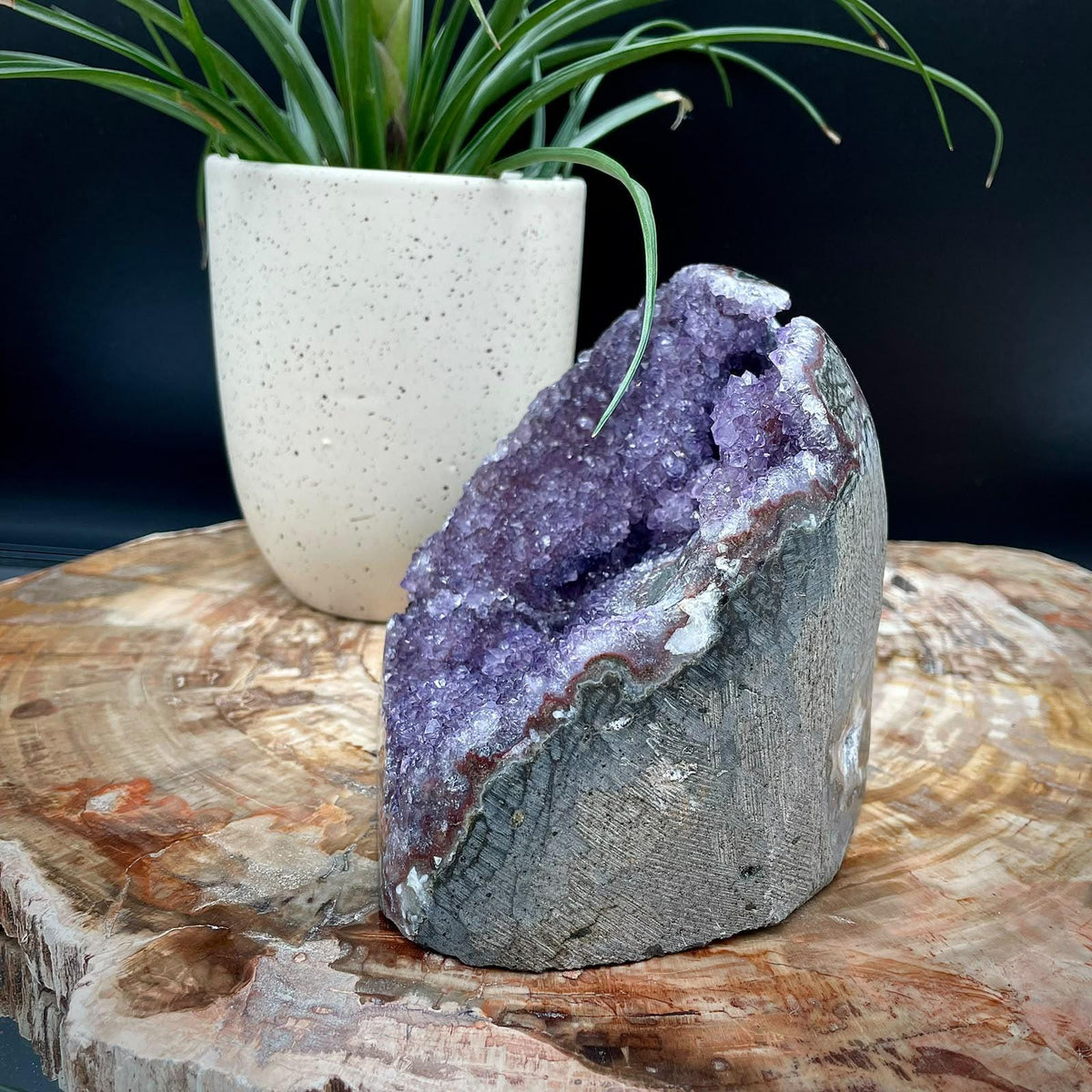 Amethyst cut base crystal display specimen