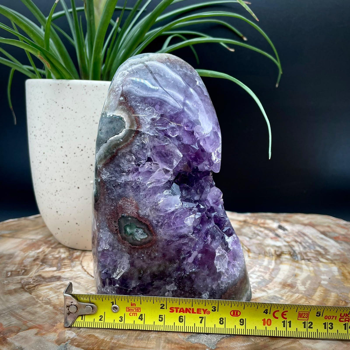 Natural Amethyst cut base for interior styling