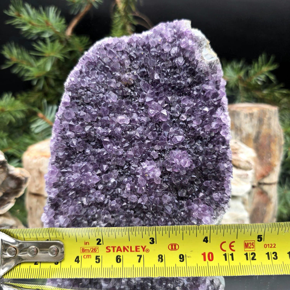 Uruguayan Amethyst freeform for geology and mineral enthusiasts.