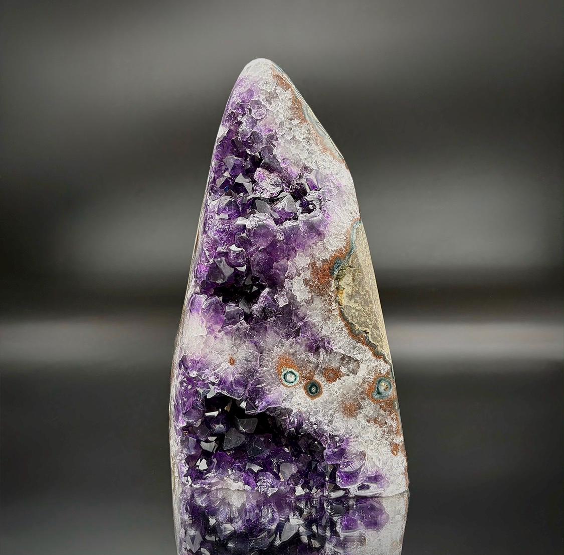 High-grade Amethyst freeform mineral specimen from Uruguay.