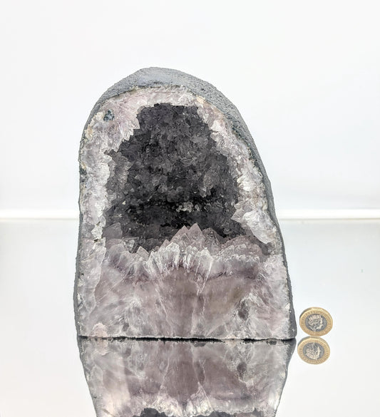 Amethyst geode cluster in a stunning church formation
