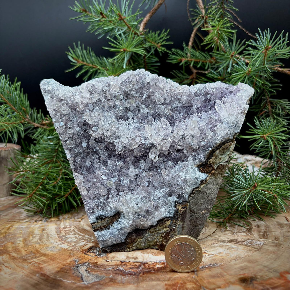 Natural Amethyst geode mineral specimen