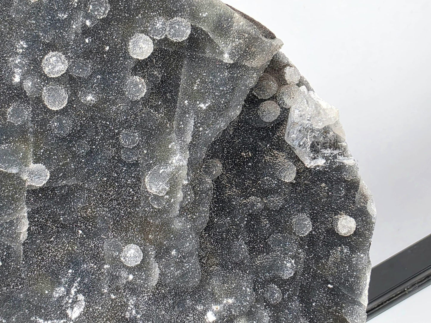 Detailed apophyllite crystal faces showing clarity and shine