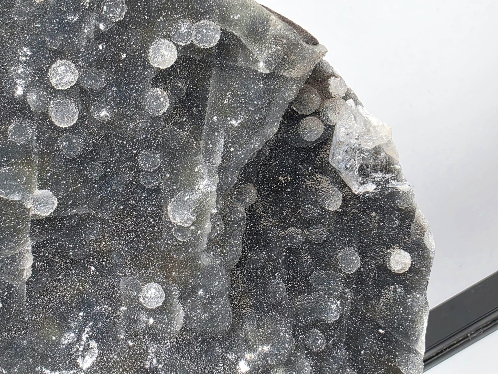Detailed apophyllite crystal faces showing clarity and shine