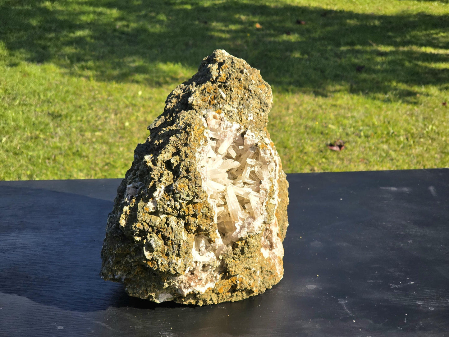 Elegant Aragonite geode ideal for luxury home or gallery décor.