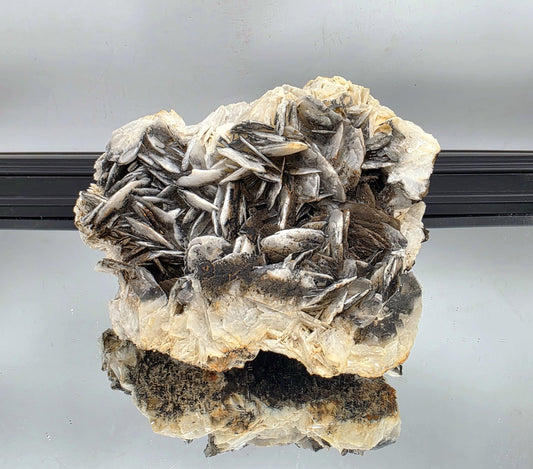 Raw Black Baryte crystal with natural dark sheen