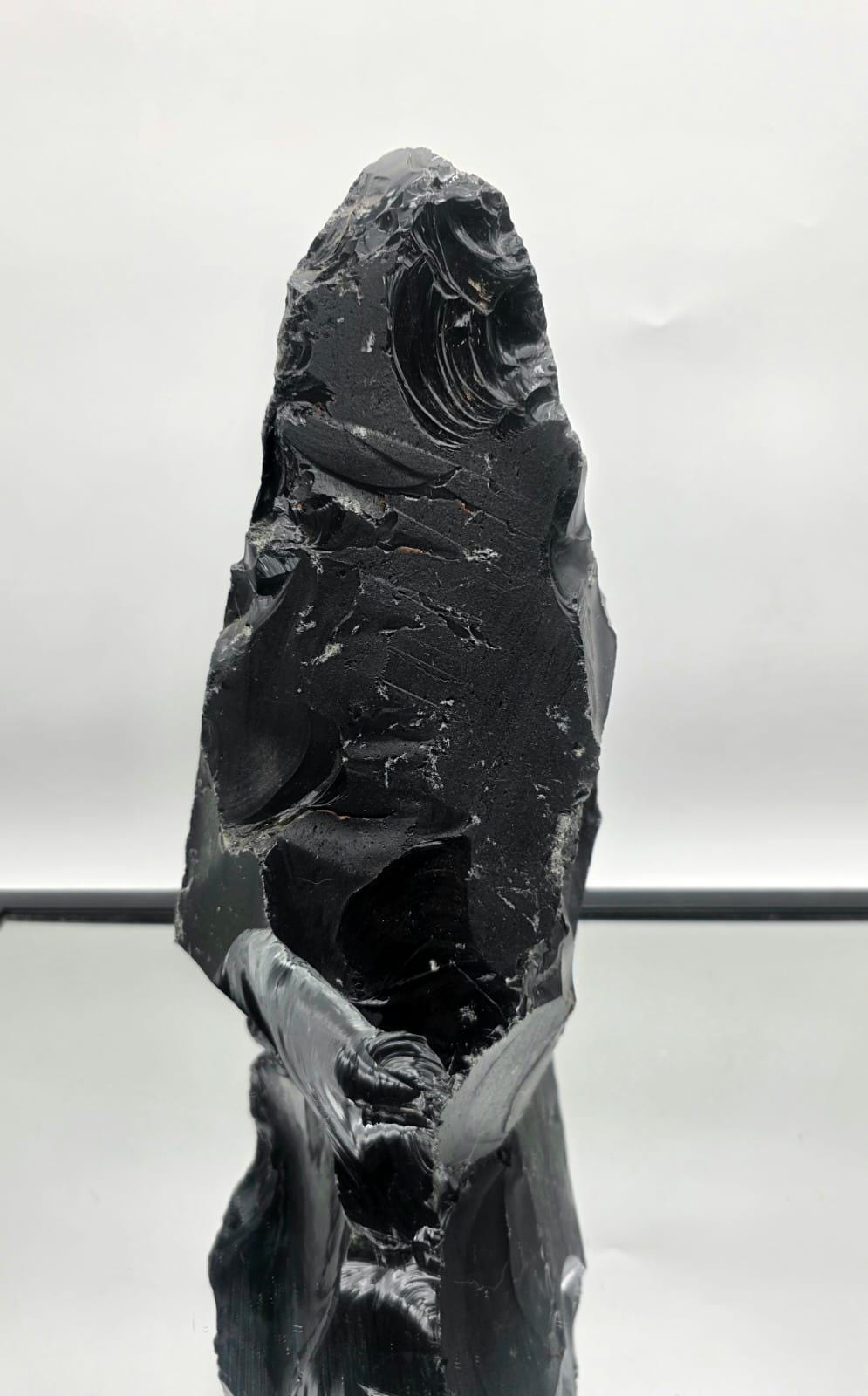 black obsidian freeform crystal for minimalist home decor