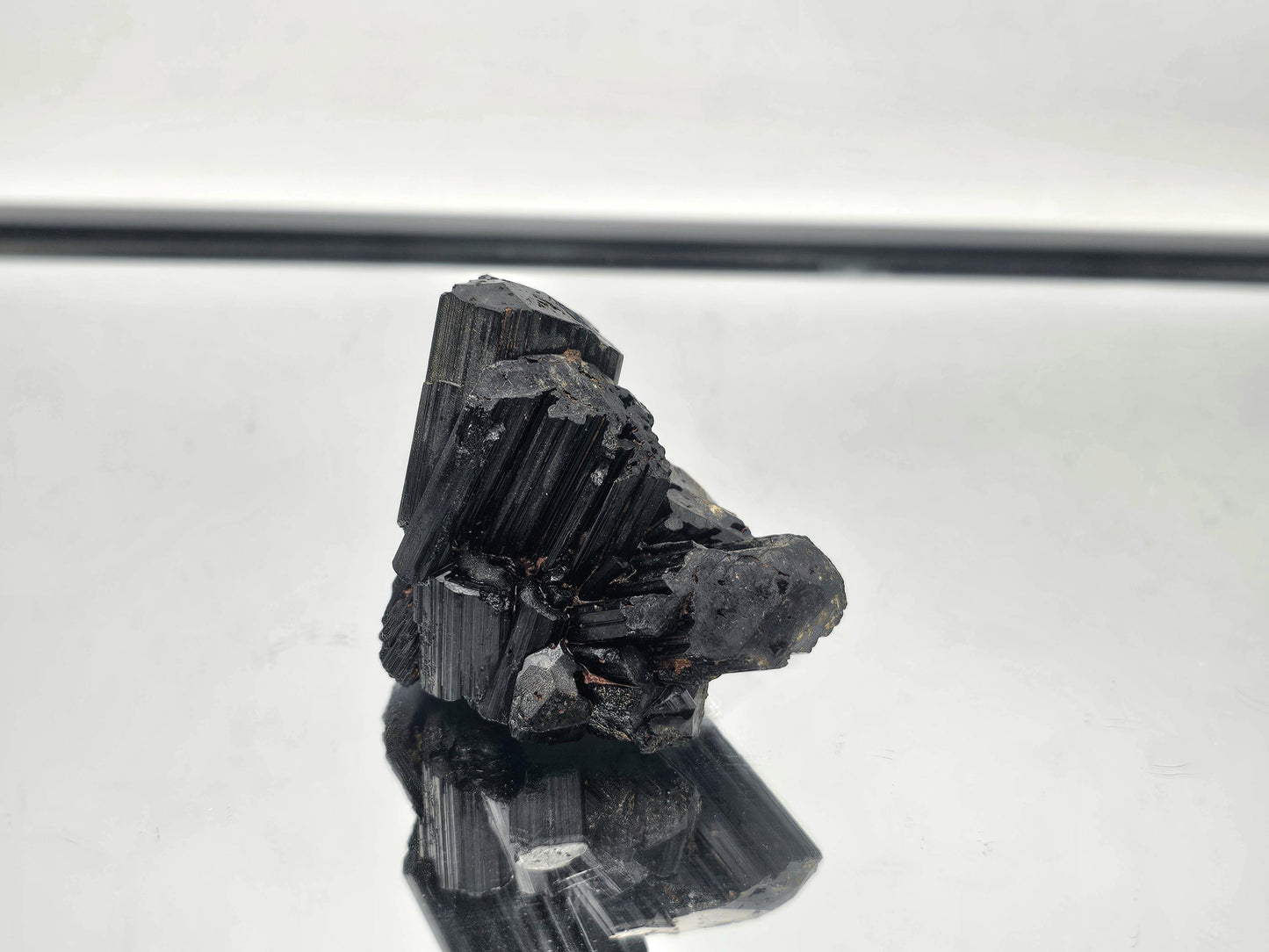 Luxury raw Black Tourmaline collector crystal with natural formation,