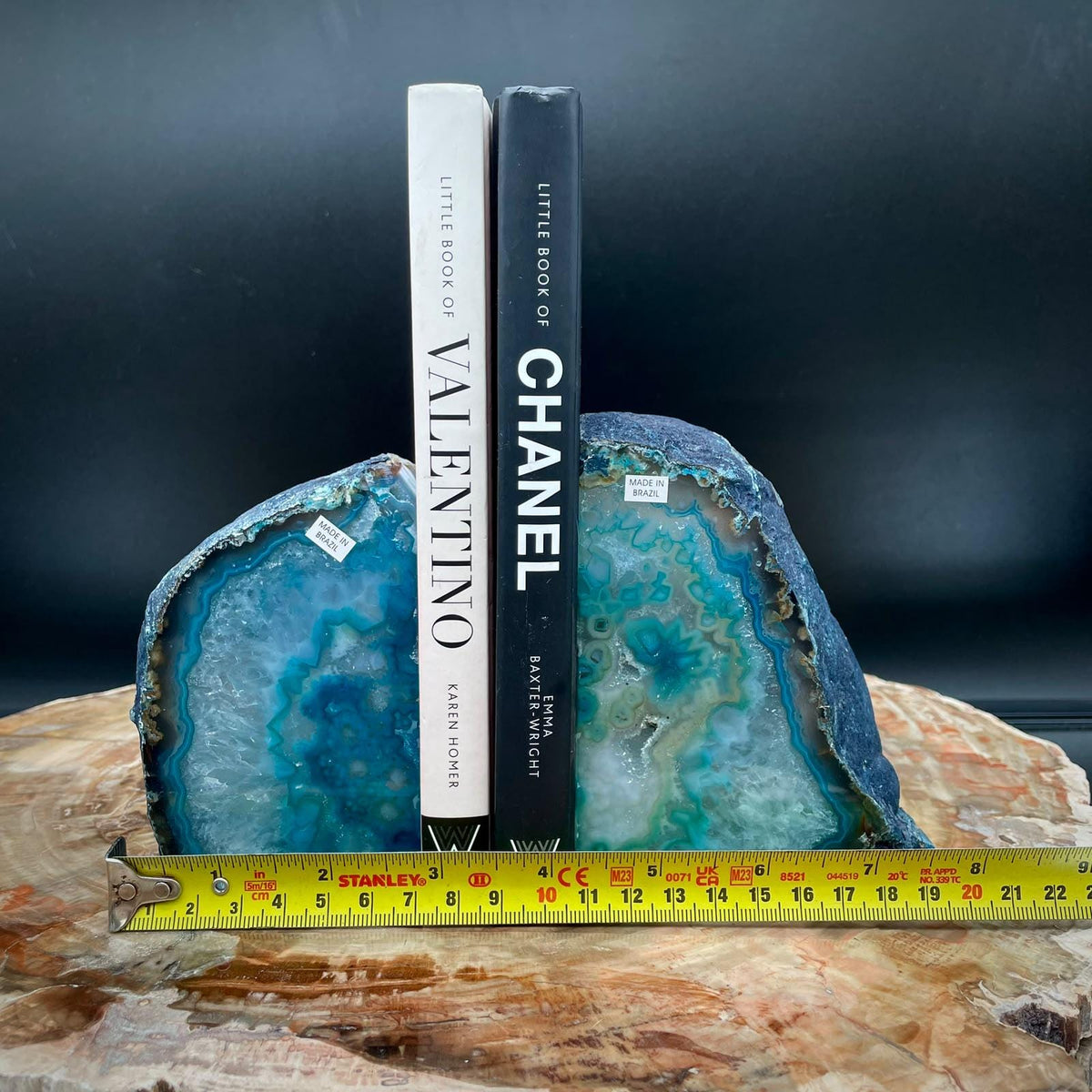 Blue Agate statement bookends