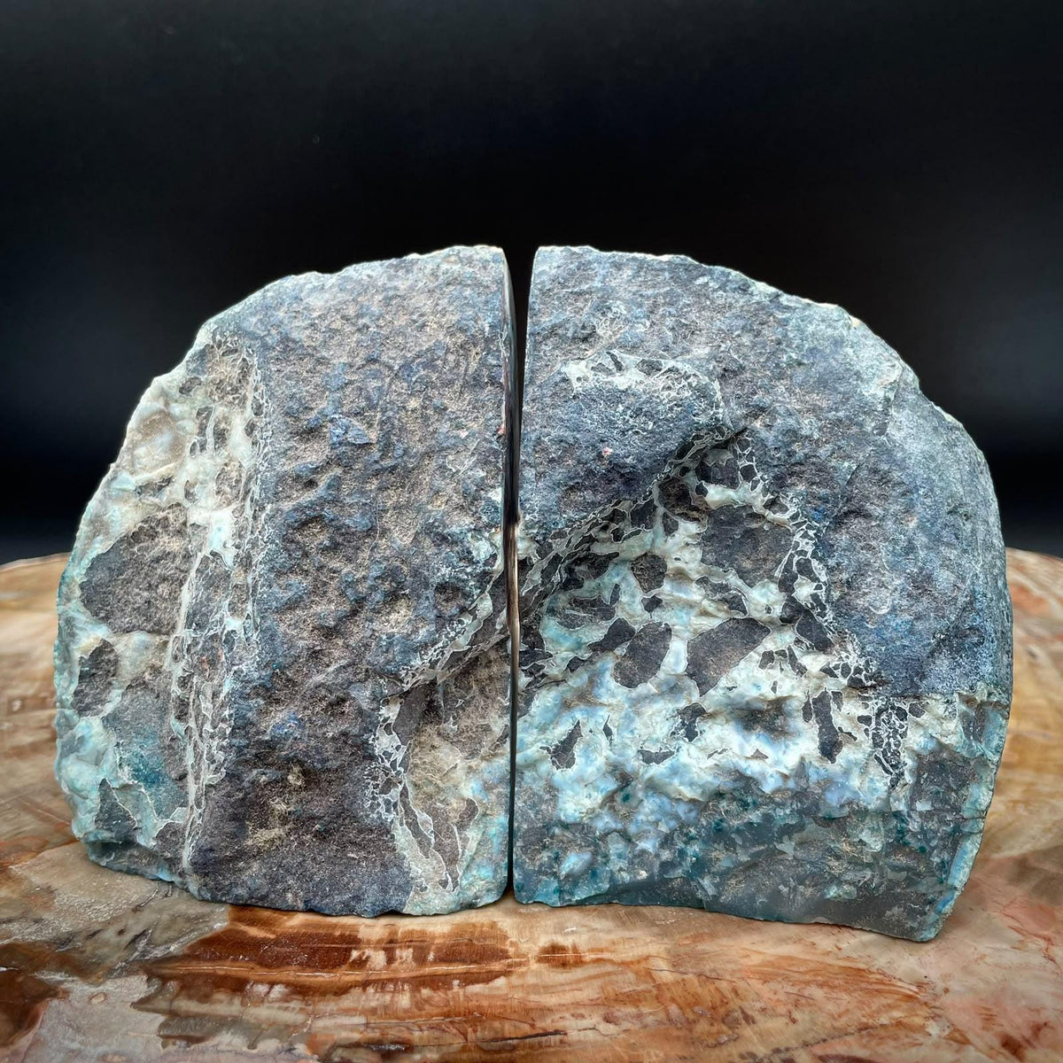 Blue Agate interior accessory bookends
