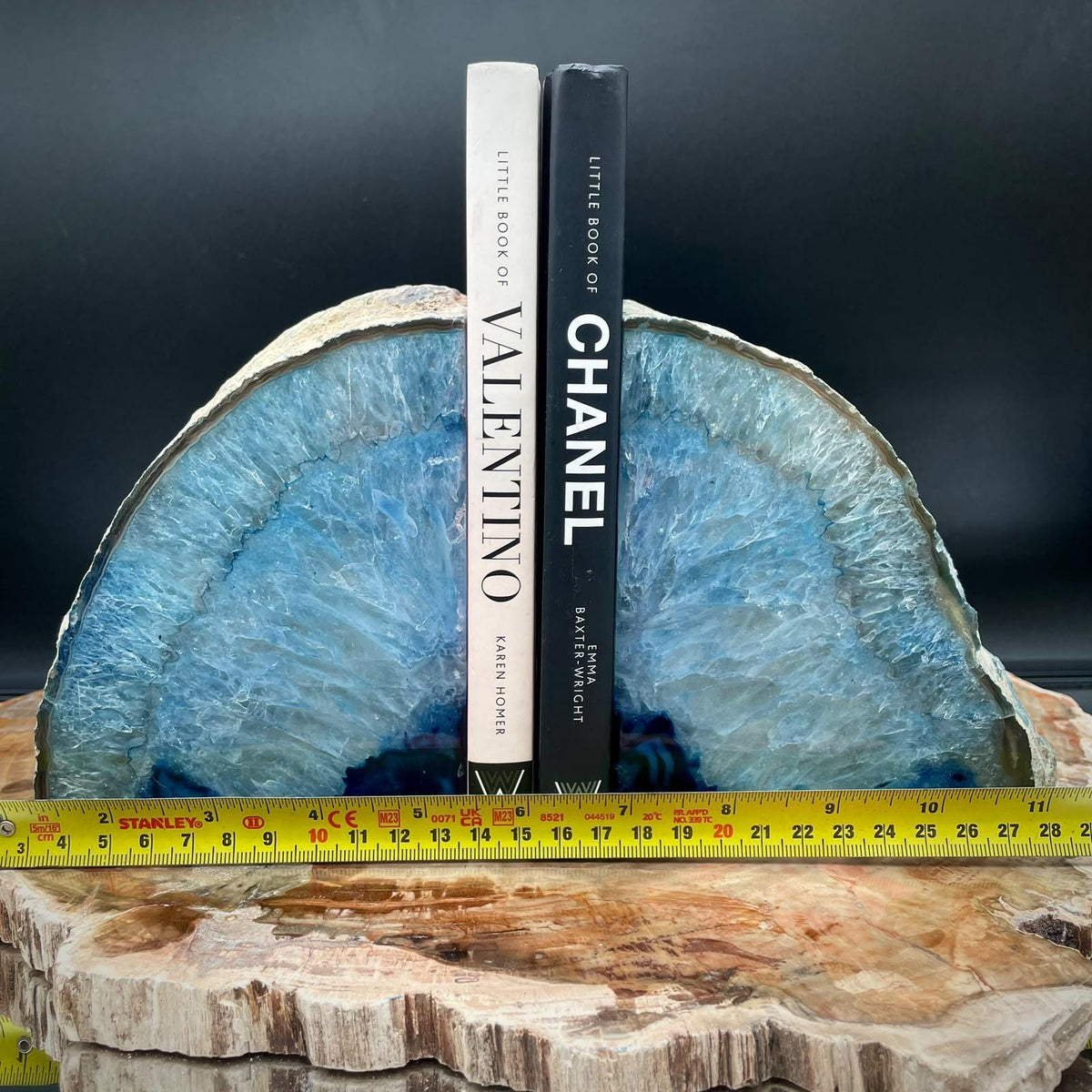 Blue Agate bookends for interior design projects