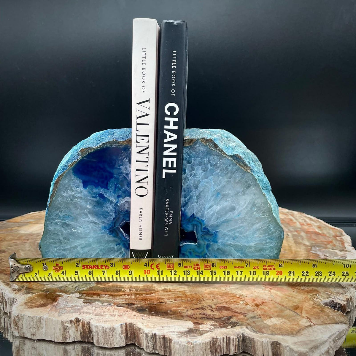 Blue Agate statement bookends