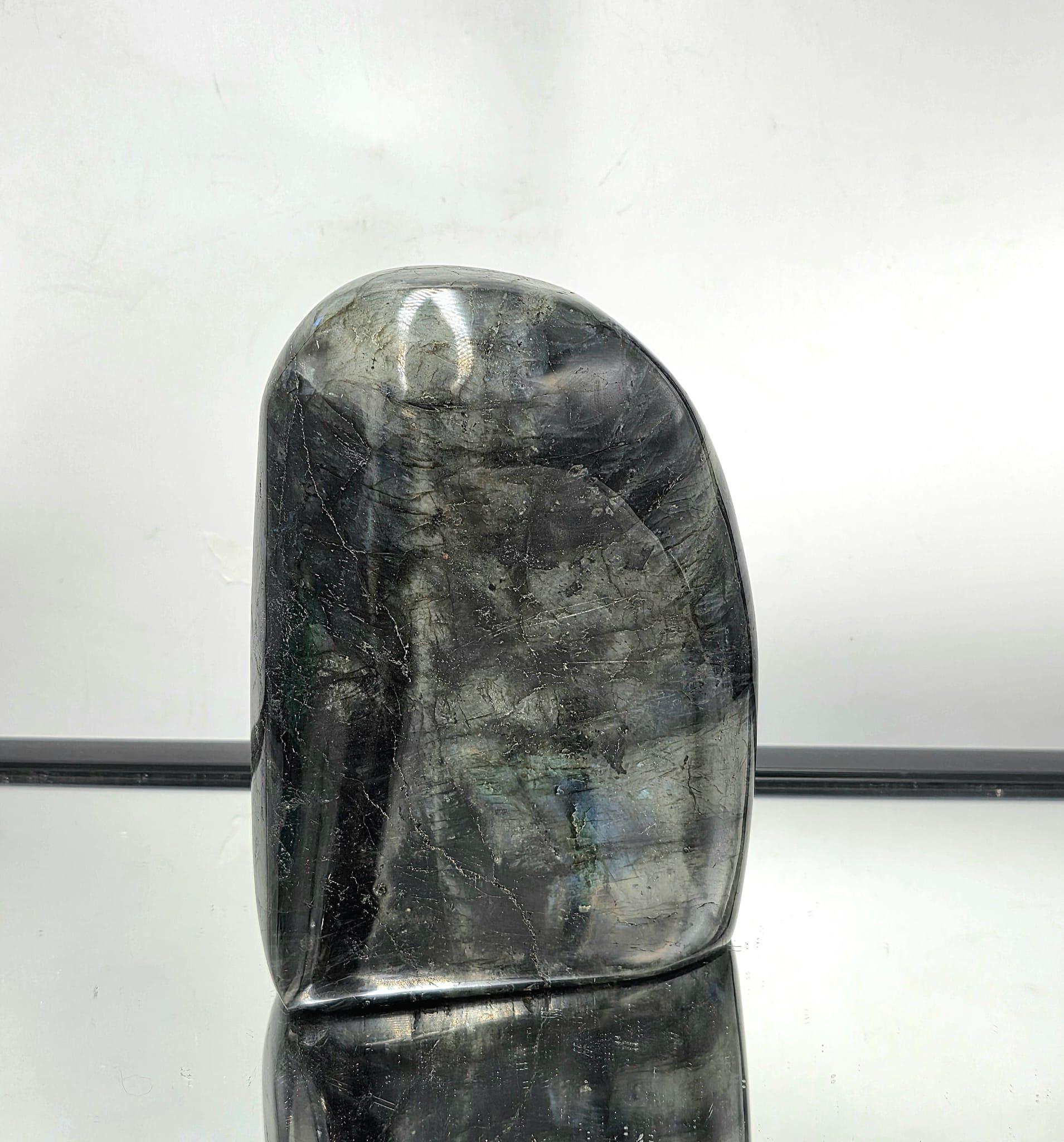 Labradorite crystal adding color and depth to home interior styling.