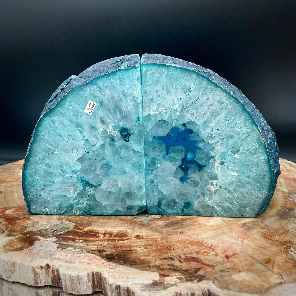 Crystal bookends for bookworms