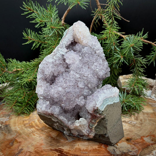 Brazilian Amethyst geode display specimen