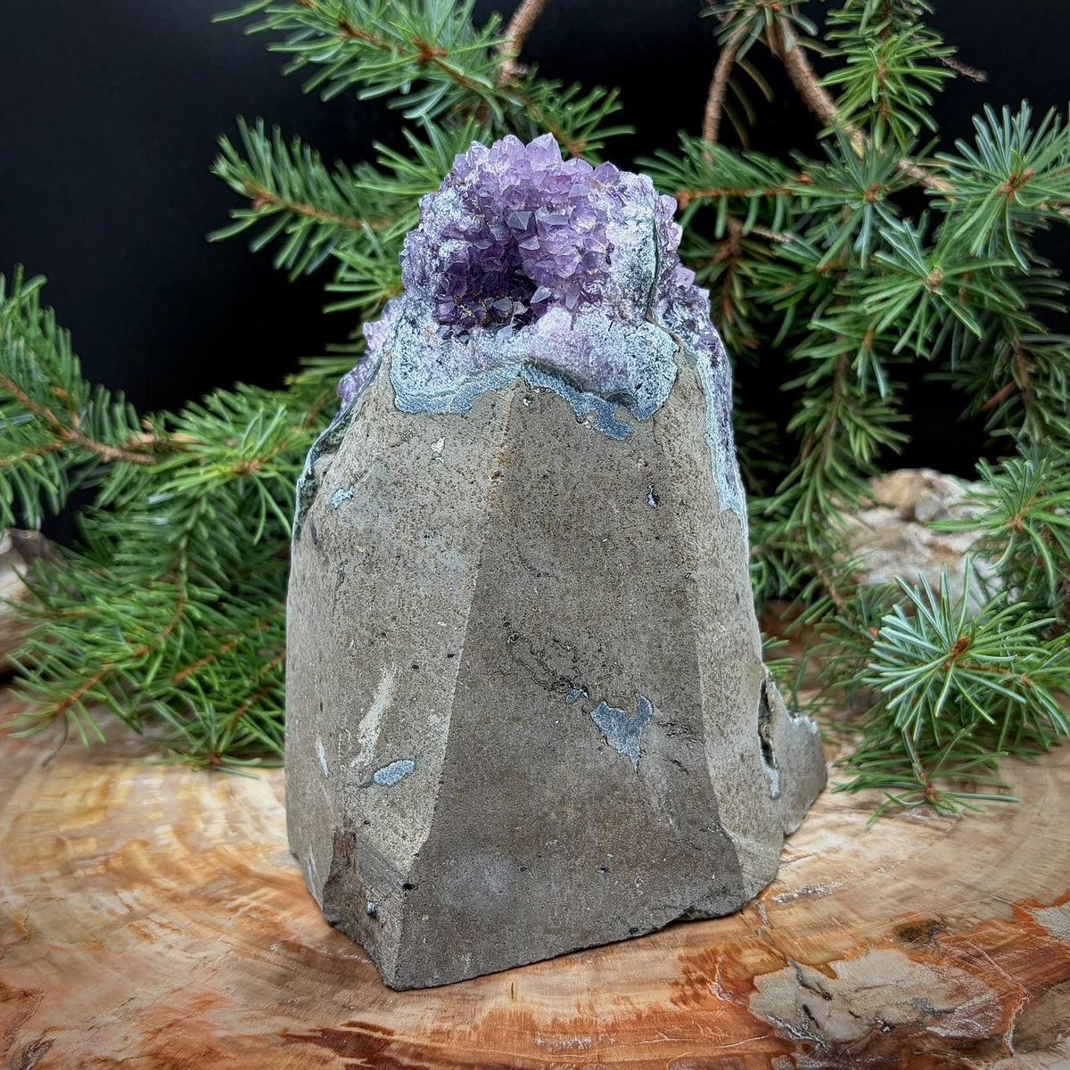 Natural purple crystal from Brazil