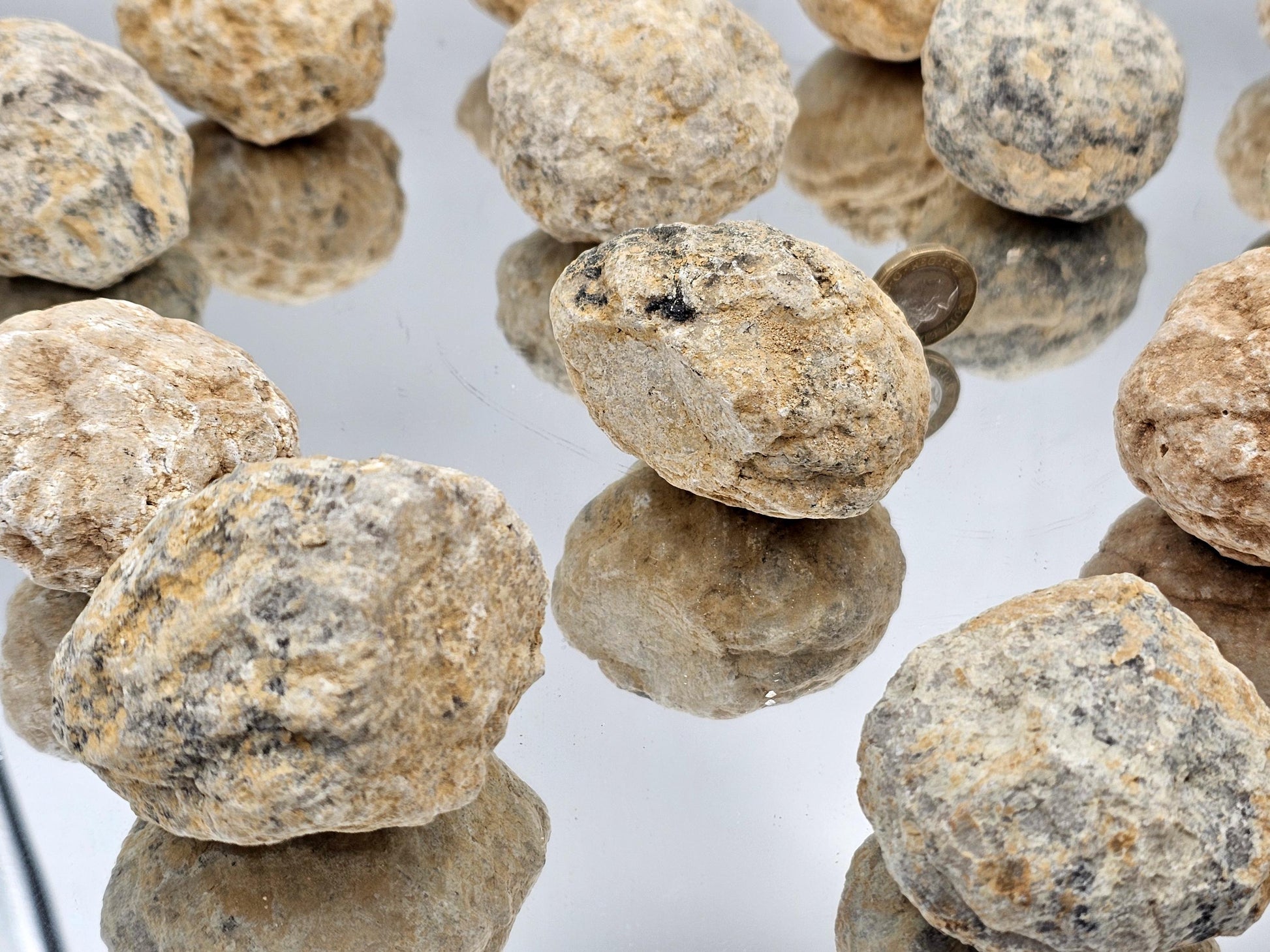 Break-your-own large quartz geode set