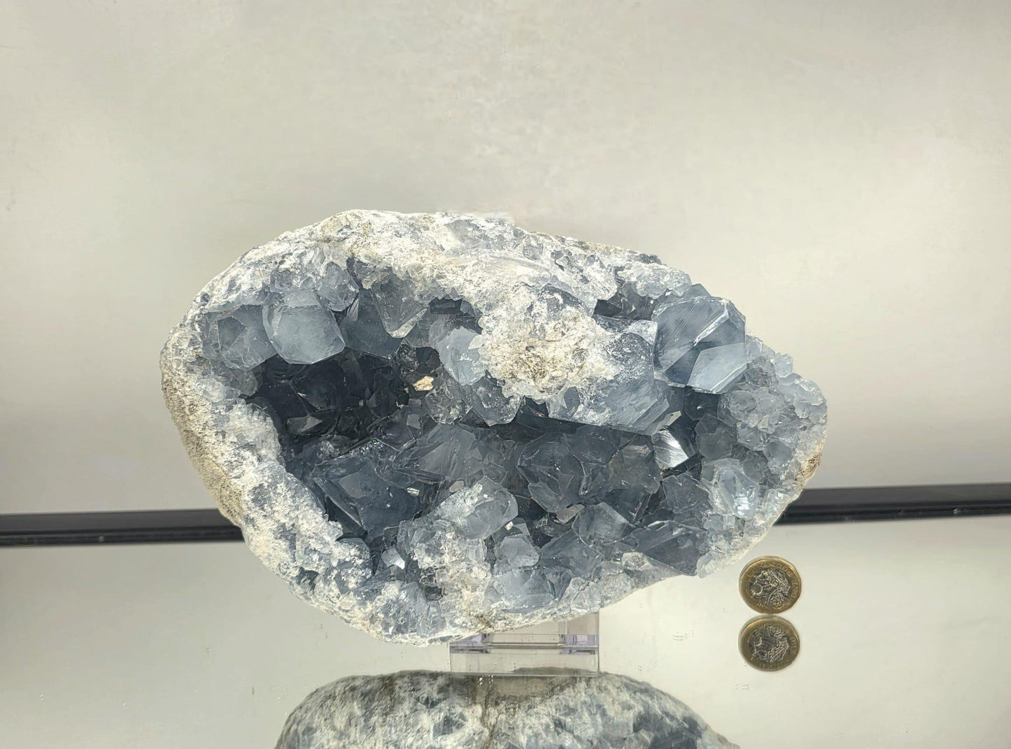Large celestite cluster for collectors and designers