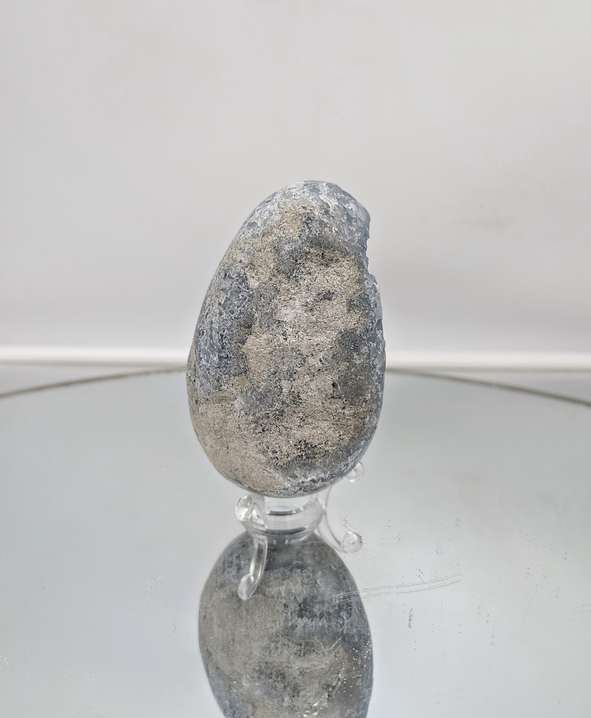 Luxury celestite crystal egg for interior design