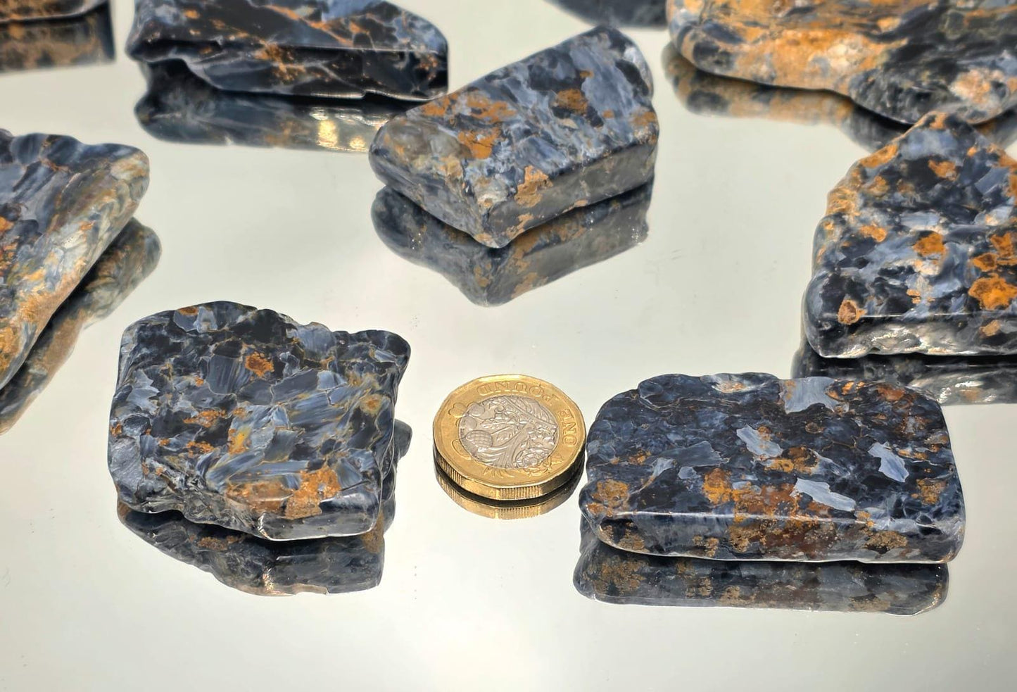 Natural Pietersite slice with strong chatoyancy