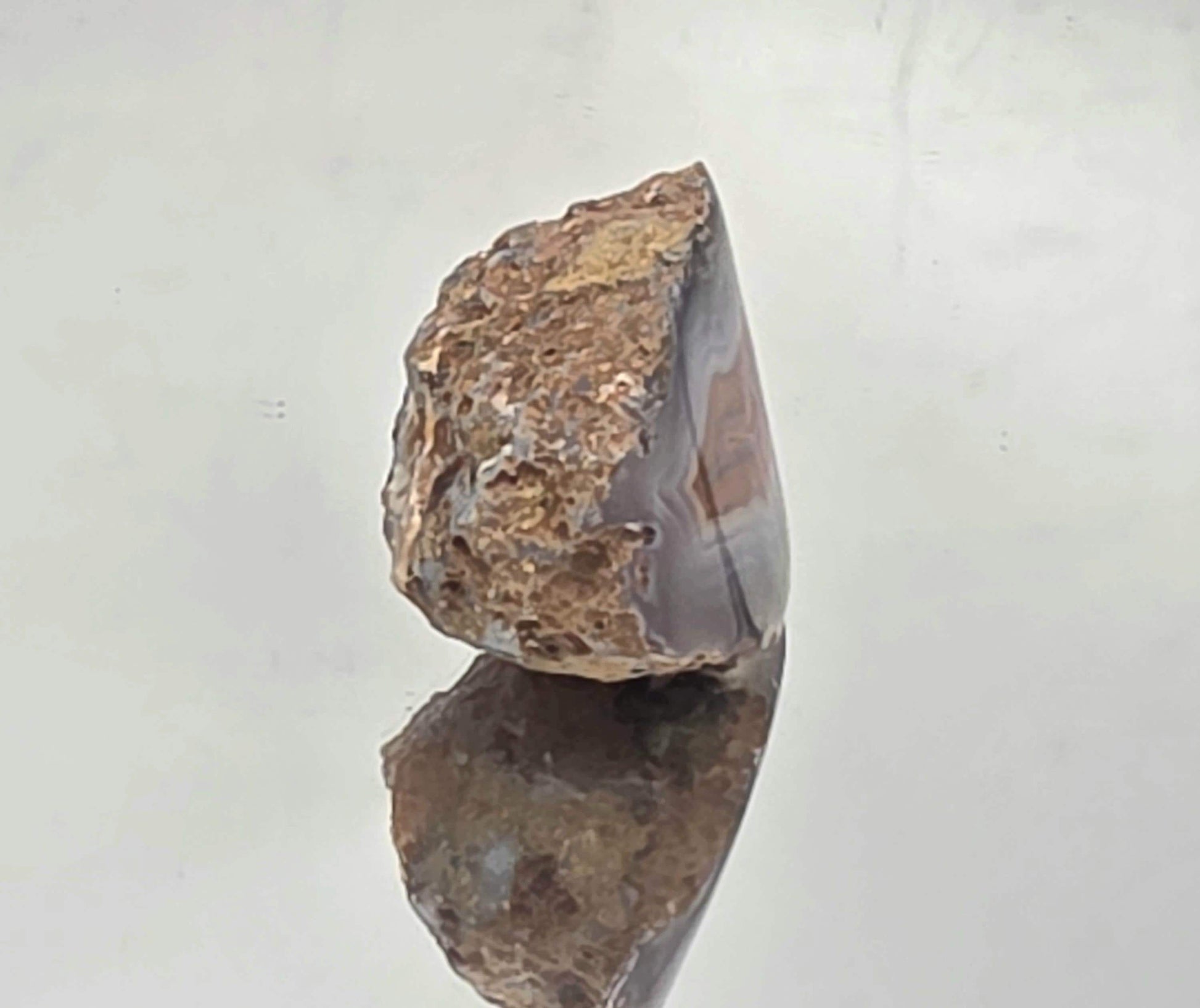 Collector decorative Malawi Agate polished geode.