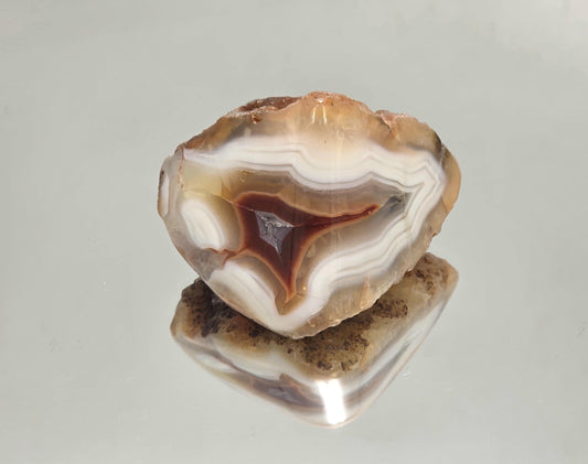 Collector’s Malawi Agate vibrant polished geode crystal.