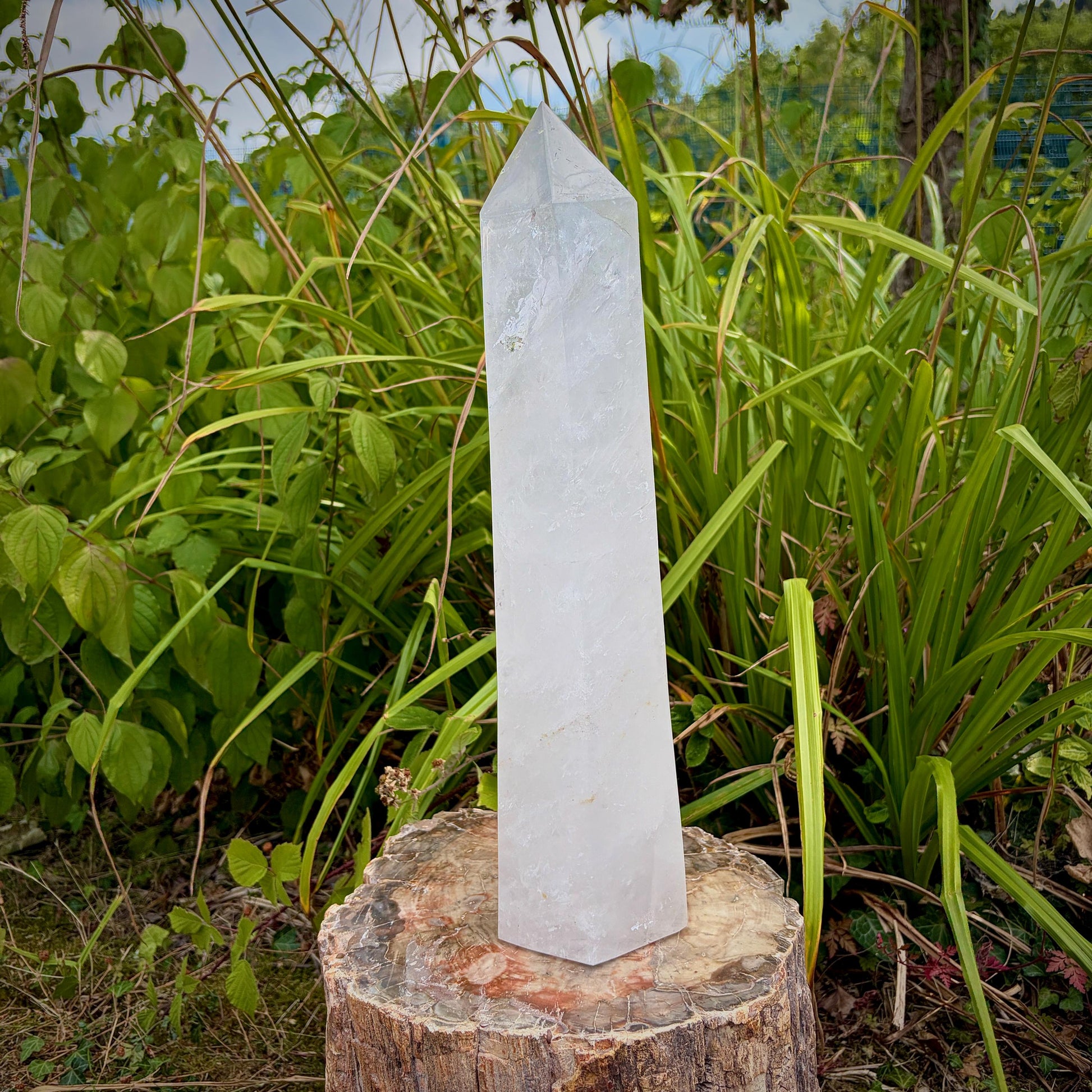 Exact Smoky Quartz and Clear Quartz obelisks