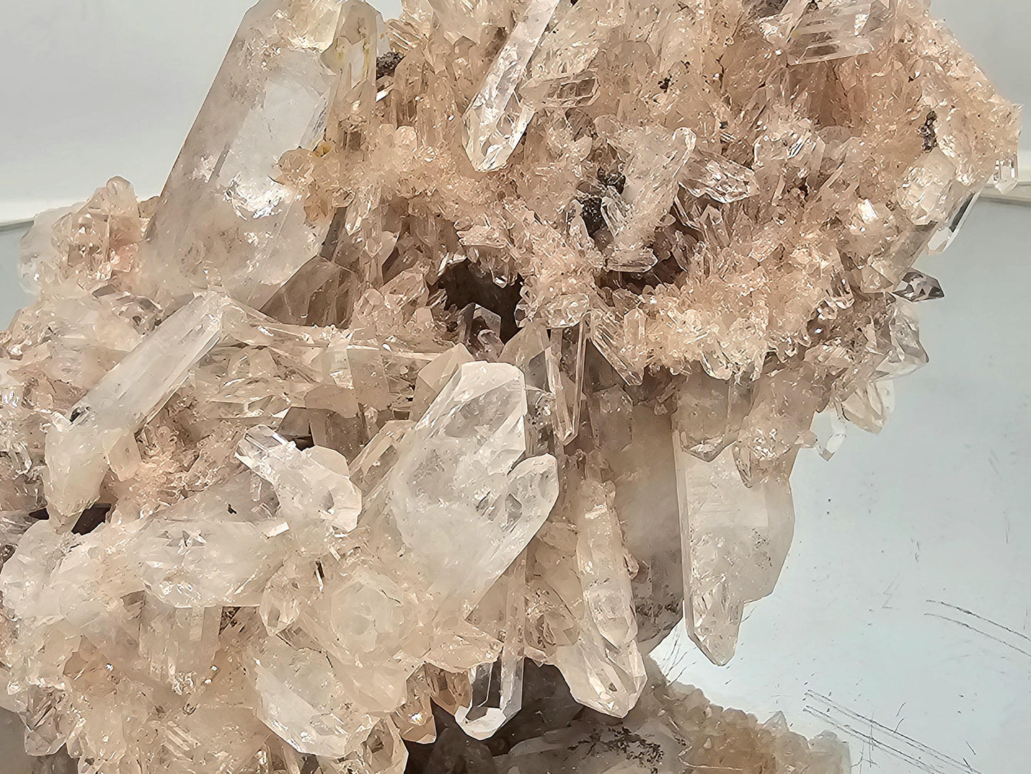 Collector’s pink Lemurian quartz crystal