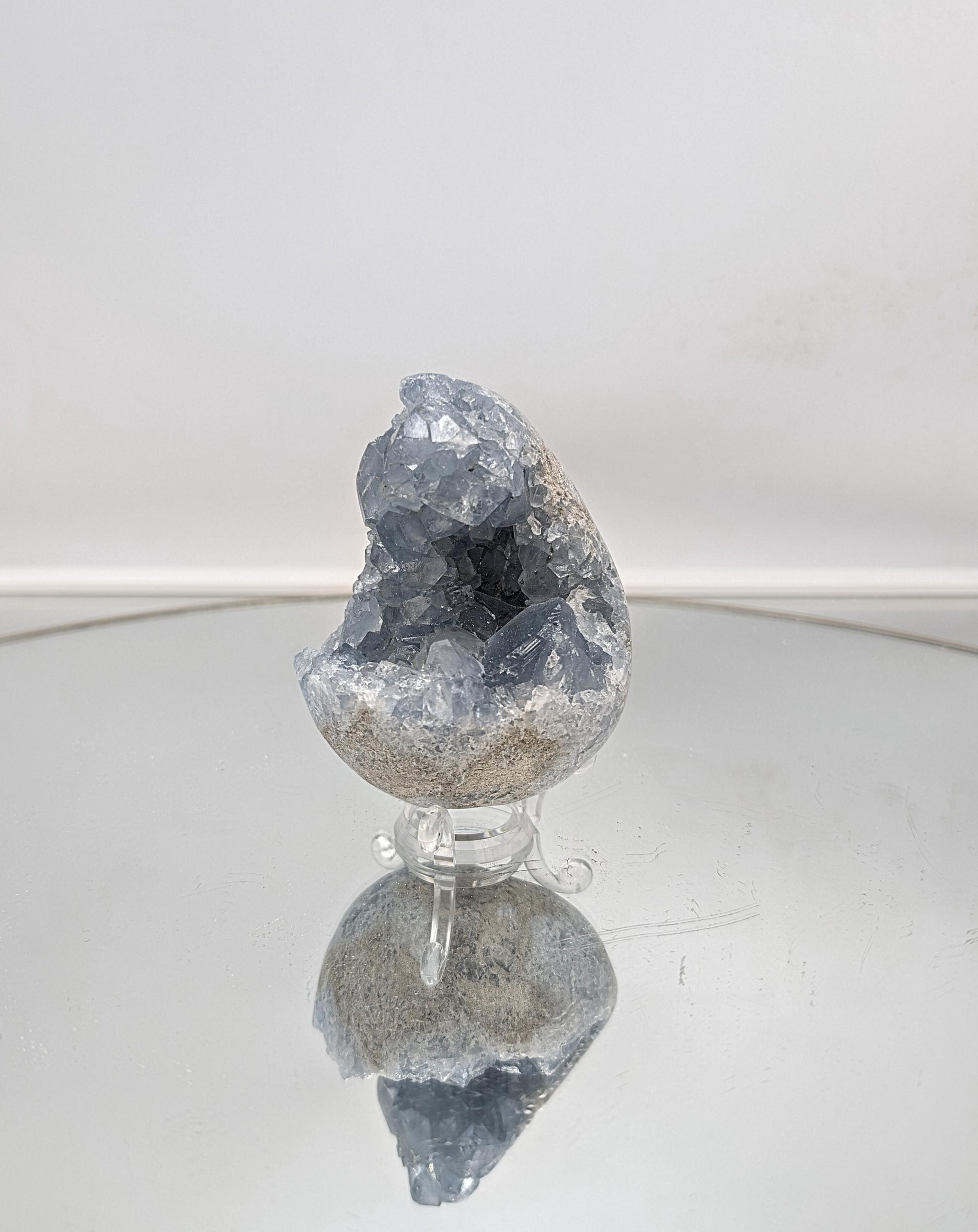 Crystal egg for Easter gifting, celestite from Madagascar