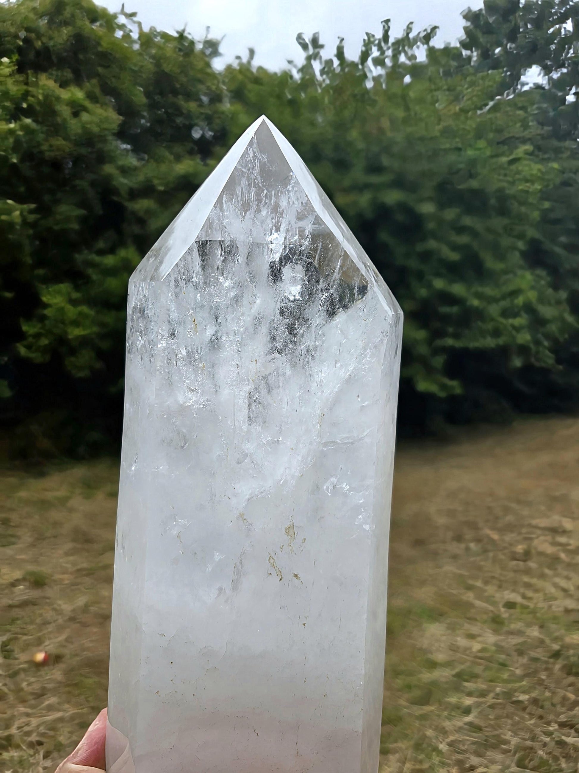 Transparent quartz point ideal for home decor