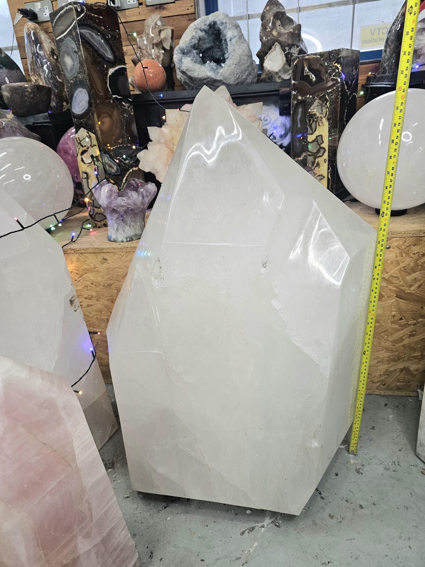 Giant Quartz Crystal Point ideal for luxury collectors.