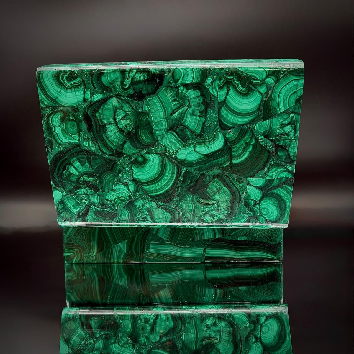 Decorative Malachite jewellery storage box with polished finish