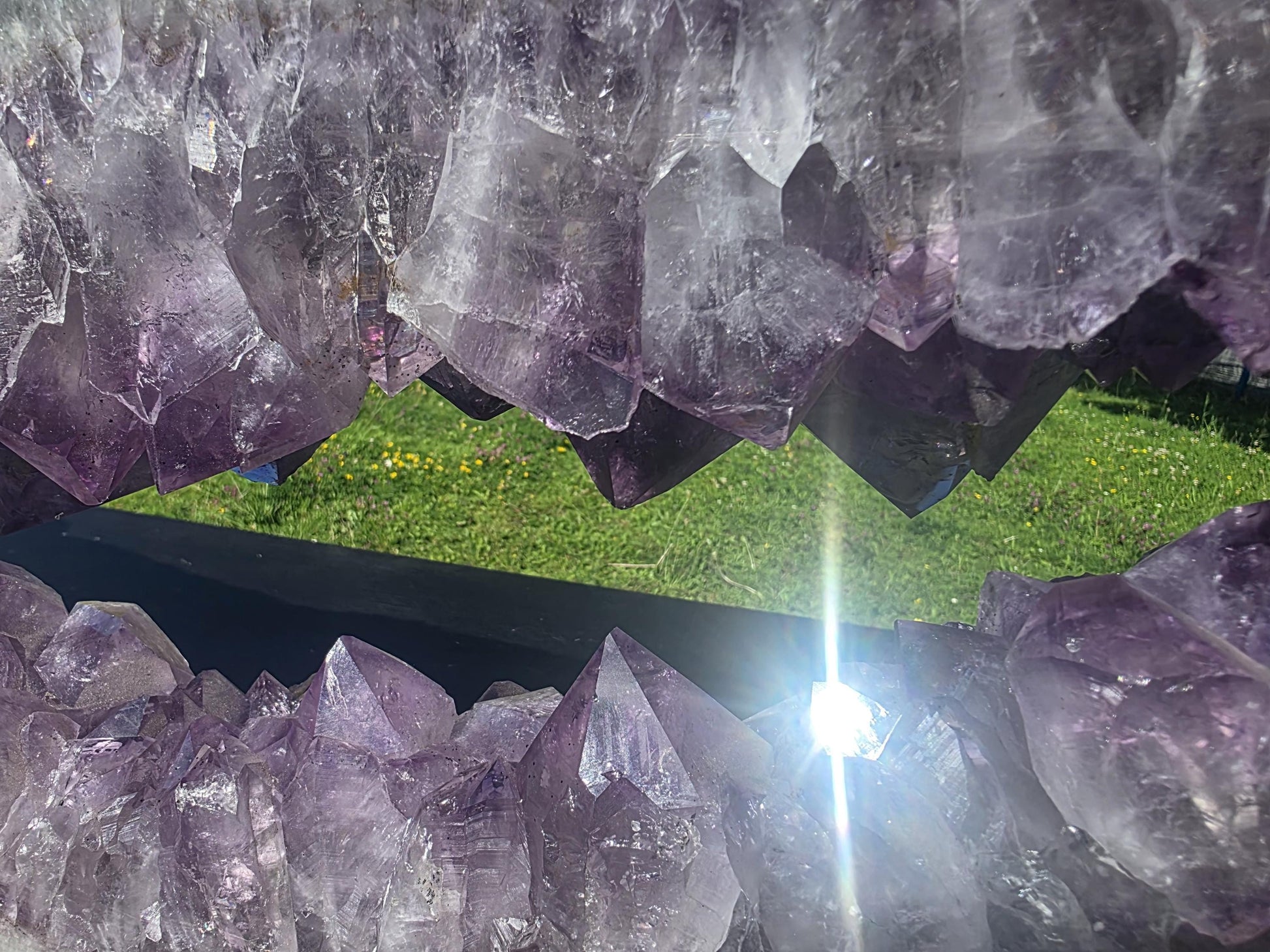 Deep purple Brazilian amethyst cluster in portal form.