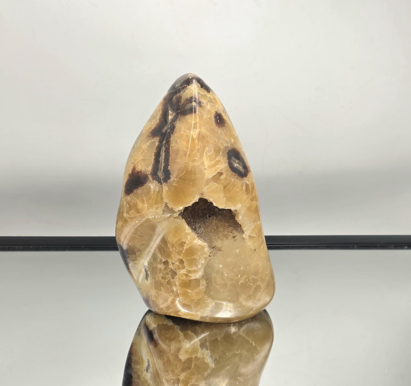 Extra large Septarian crystal freeform polished stone.