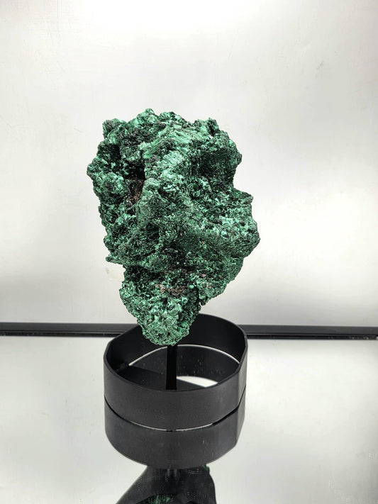 Flower Malachite crystal skull face from natural stone