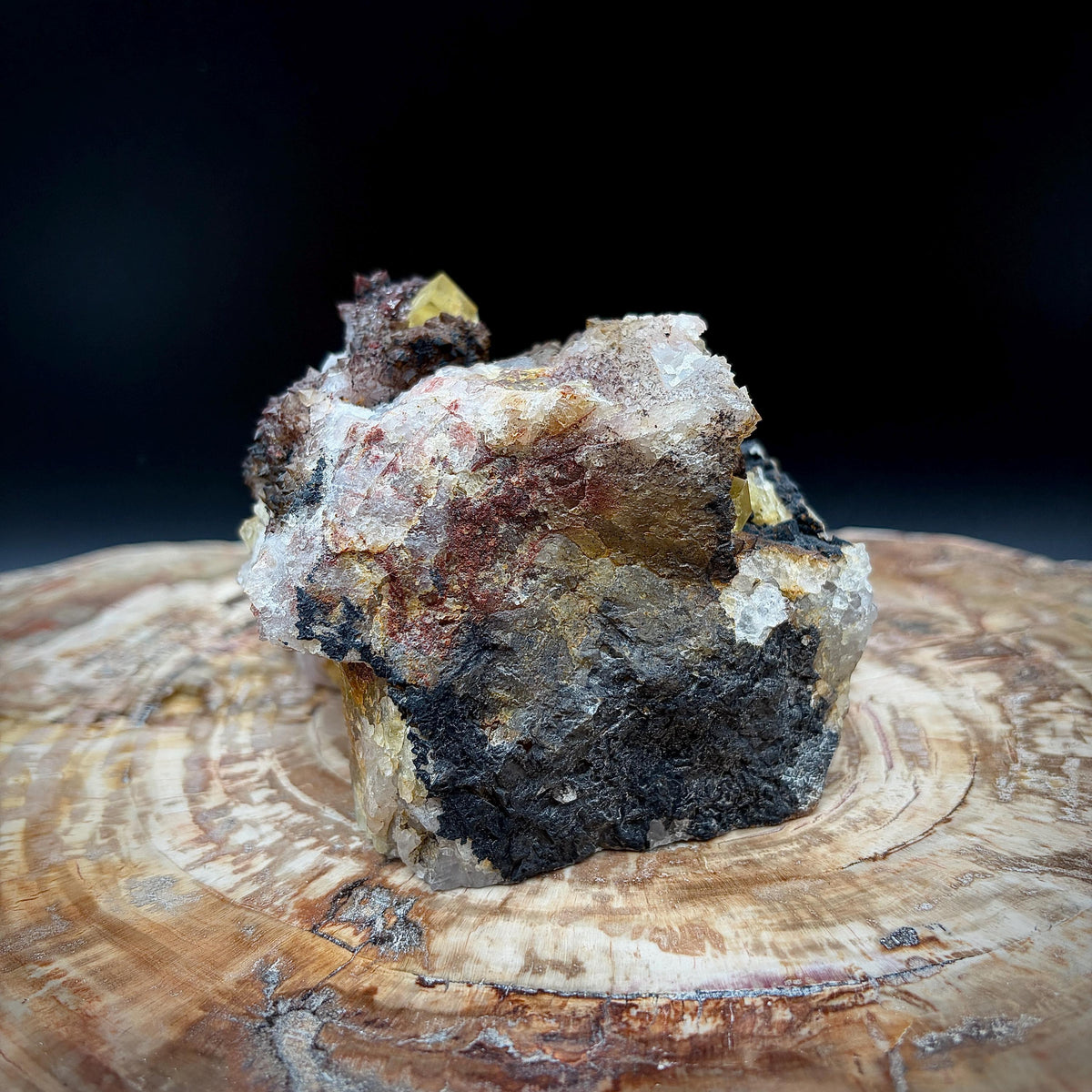 Fluorite on Hematite statement mineral for contemporary interiors
