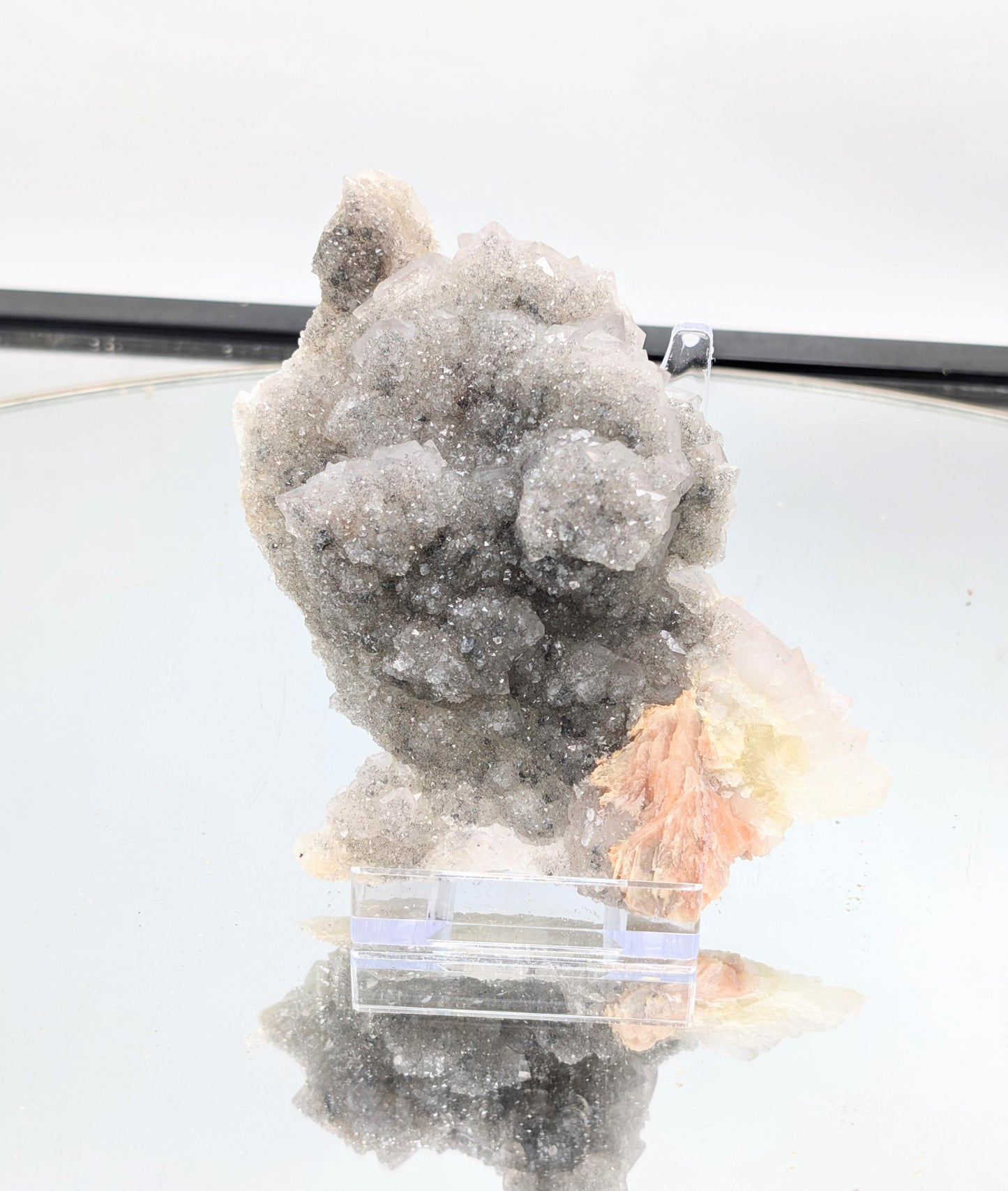 Beautiful Quartz on Fluorite mineral with vibrant natural formation.