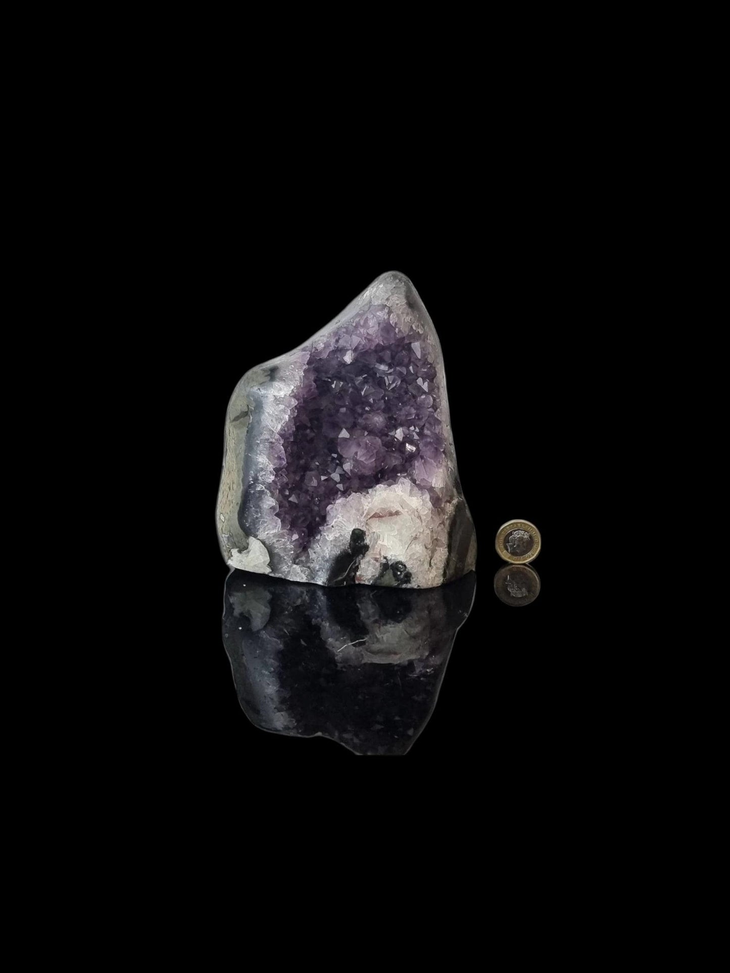 Freestanding Amethyst art piece for collector display