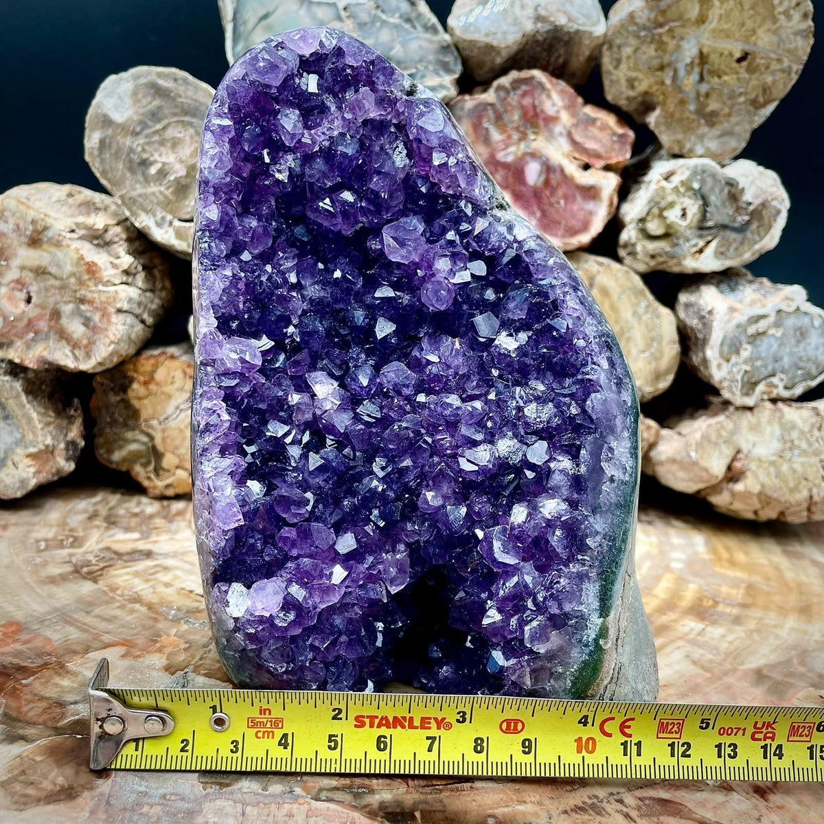 Freestanding natural Uruguay Amethyst crystal specimen