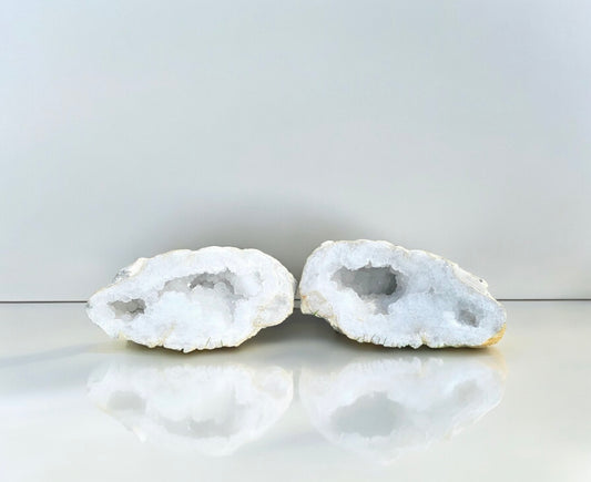 large broken quartz crystals geode 